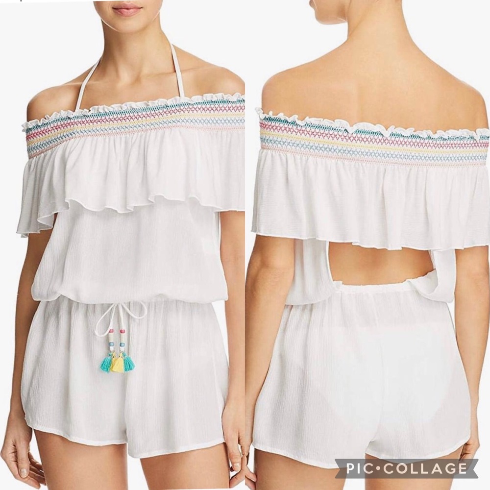 Isabella Rose White Smocked Romper